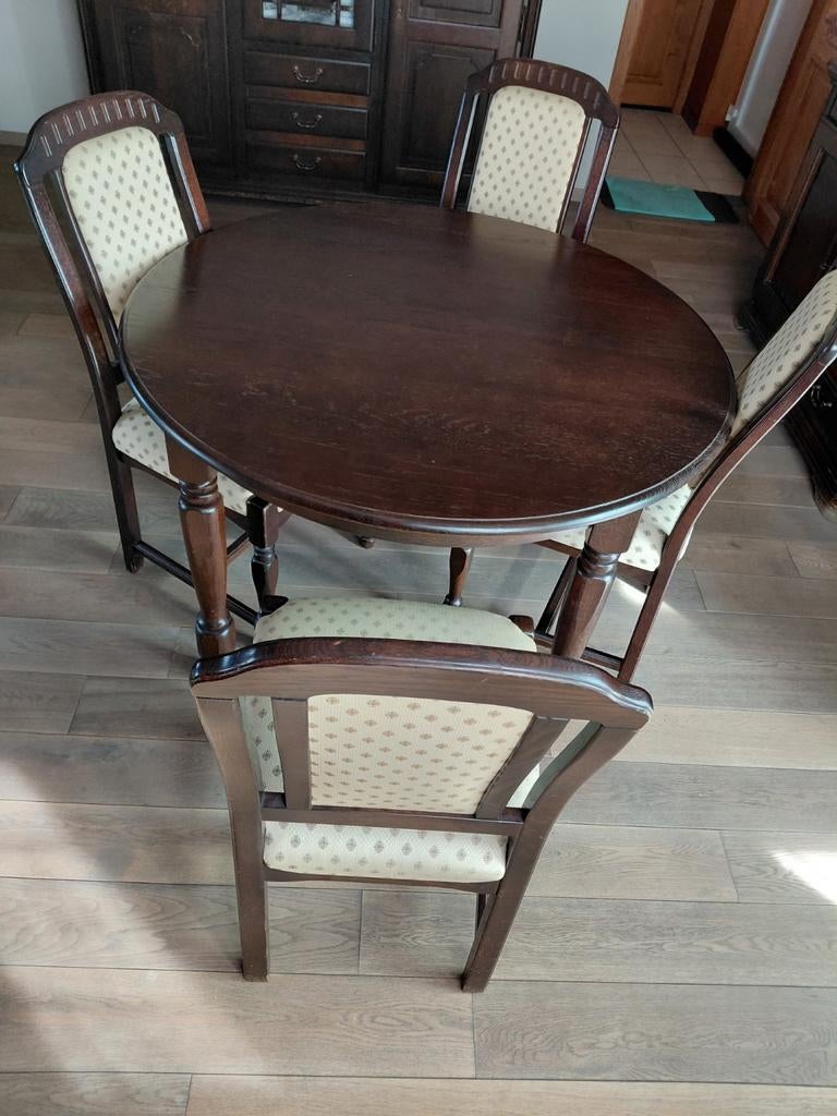 Ronde tafel  met stoelen, Huis en Inrichting, Tafels | Eettafels, Ophalen