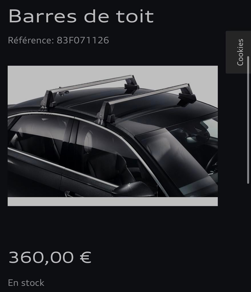 Barre de toit (porte tout) Audi Q3 sportback, Enlèvement, Neuf