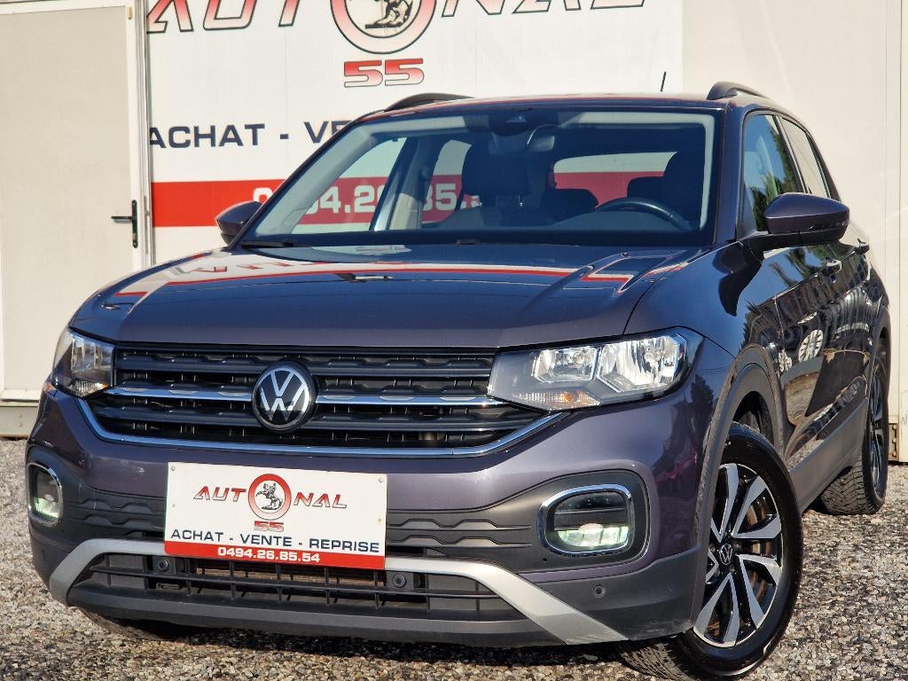 VW T-CROSS 1.0 TSI DSG*1 MAIN*CARNET*GPS*CARPLAY*CAMERA*PDC, Autos, Argent ou Gris, Euro 6, Entreprise, Entretenue par le concessionnaire