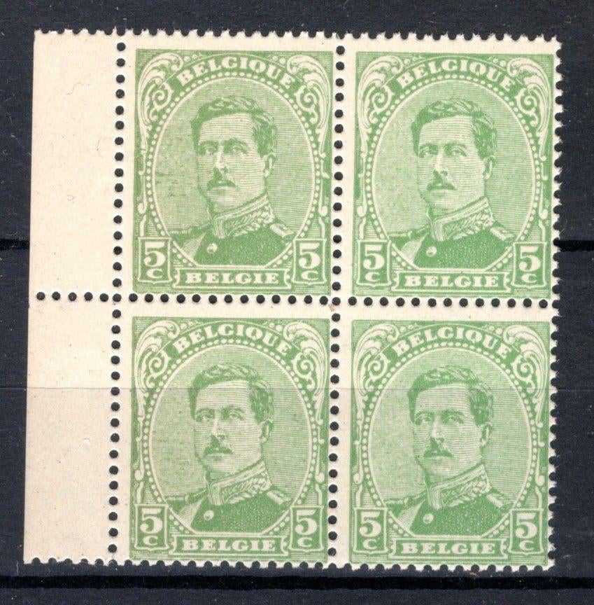 137 MNH 1915 - Z.M. Koning Albert 1 (4 stuks), Ophalen of Verzenden, Postfris, Postfris