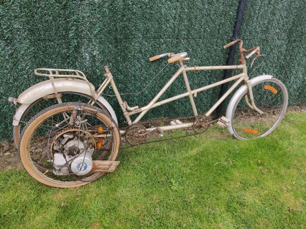 Tandem LEVRIER met Saxonette motor., Fietsen en Brommers, Ophalen