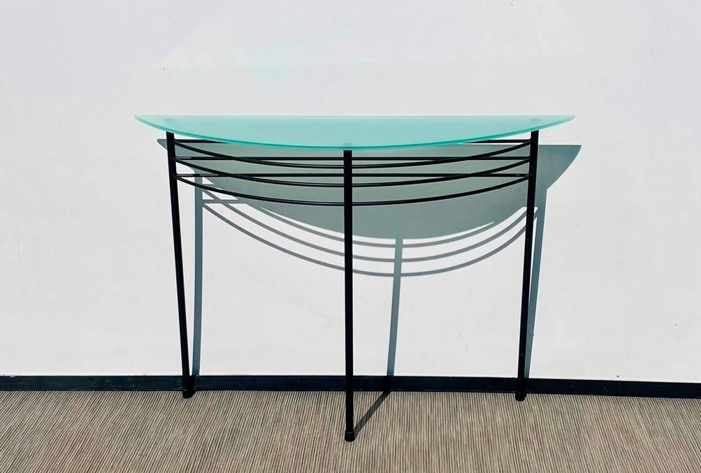 Halvemaan console na Pascal Mourgue. Vintage 90s, Antiek en Kunst, Antiek | Meubels | Tafels, Ophalen of Verzenden