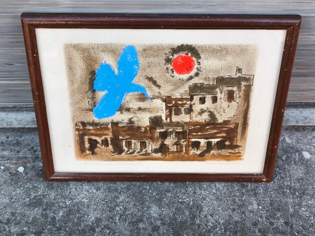 lithographie epreuve d artiste signe Jean OOSTERLYNCK, Enlèvement ou Envoi