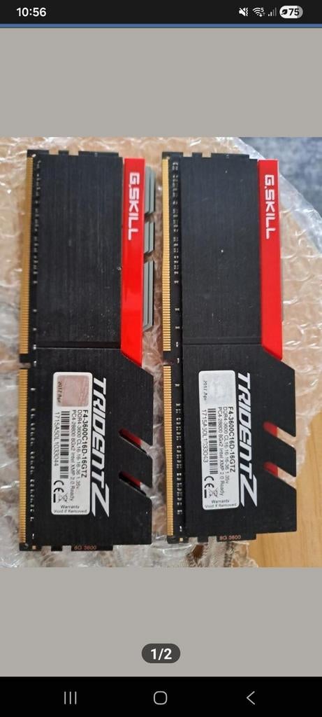 G.SKILL Trident Z 2 x 8 Go à 3600 MHz, Informatique & Logiciels, Enlèvement ou Envoi, DDR4, Comme neuf, Desktop