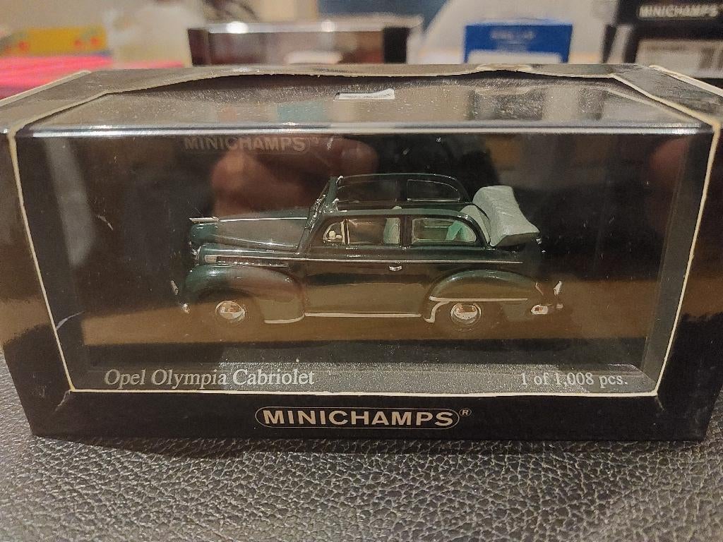Minichamps Opel Olympia cabriolet de 1952 green 1/43, Enlèvement ou Envoi, Neuf, Voiture, MiniChamps