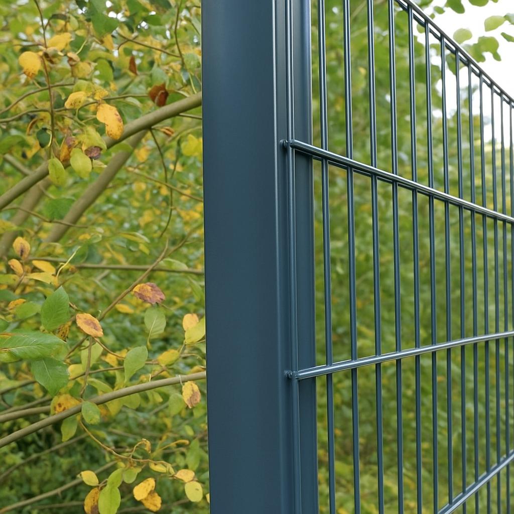 Promo! 22m dubbelstaaf draadpanelen 200cm hoog antra + palen, Tuin en Terras, Gaas en Draad, Ophalen, Nieuw