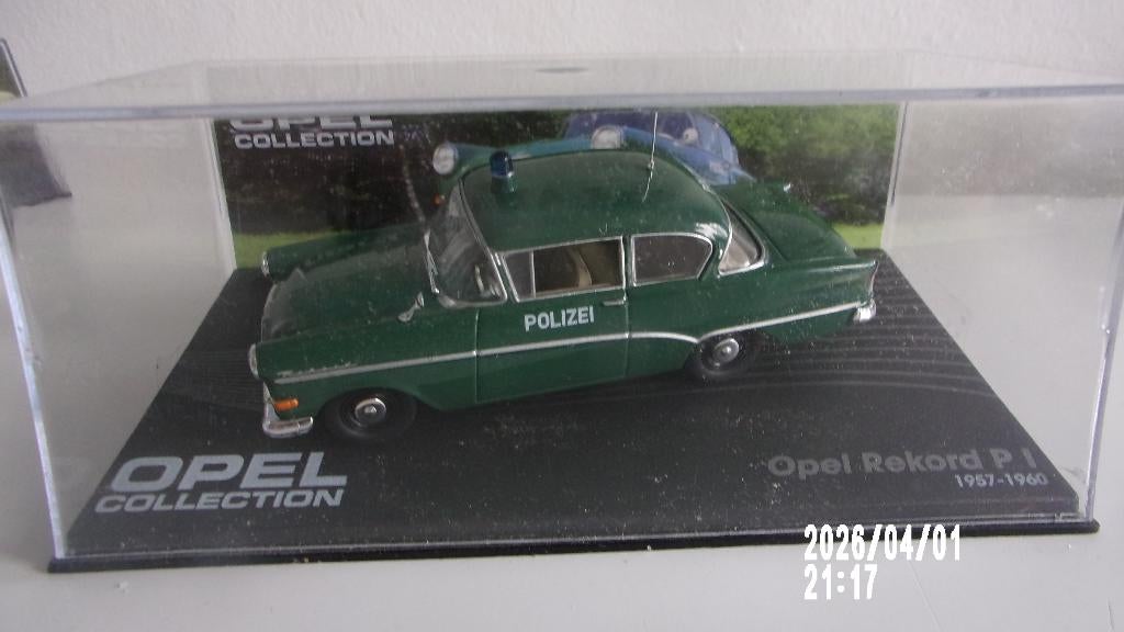 RARE! OPEL REKORD P1 "POLIZEI" 57.1/43 EAGLEMOSS COM.NEUVE, Ophalen of Verzenden, Zo goed als nieuw, Auto, Overige merken