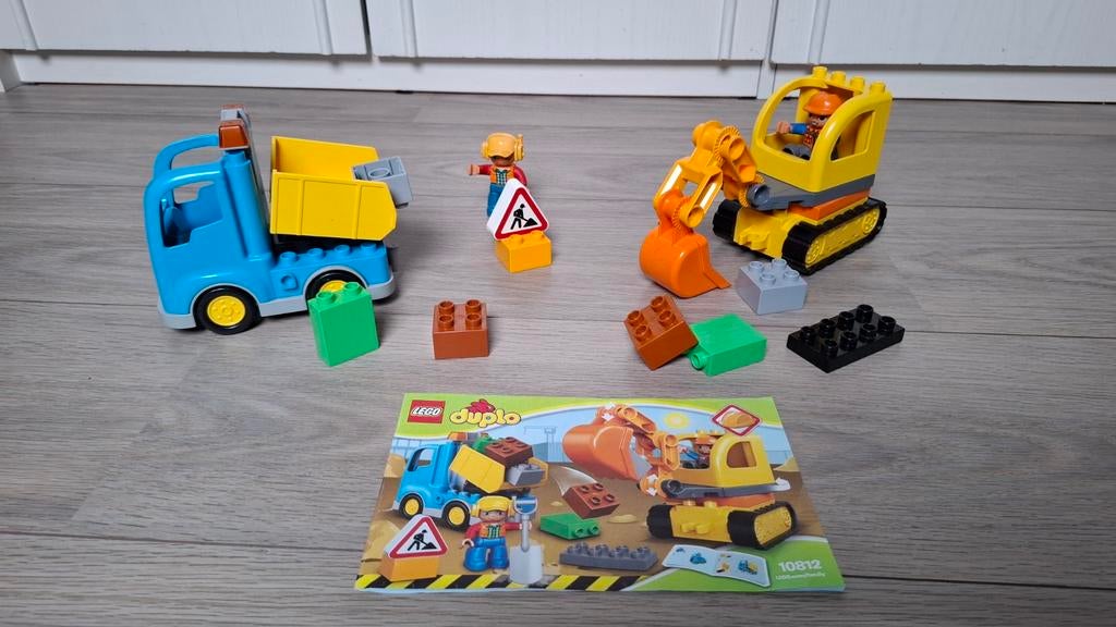 Lego Duplo - Le camion et la pelleteuse 10812., Enlèvement, Duplo