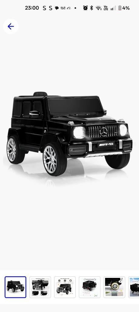 elektrische Mercedes Benz AMG voor kinderen, Enlèvement