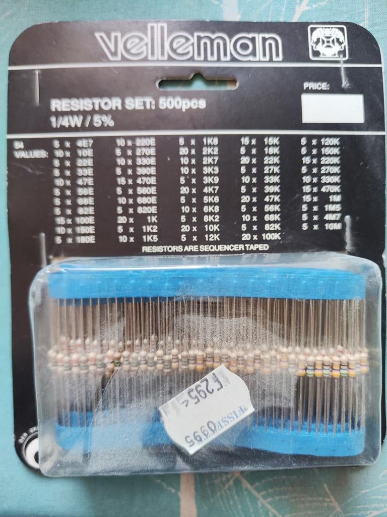 500 résistances Velleman neuf, Computers en Software, Geluidskaarten, Ophalen