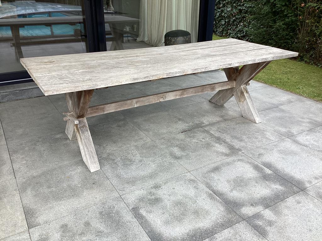 Teak tafel bois le duc, Tuin en Terras, Ophalen, Zo goed als nieuw