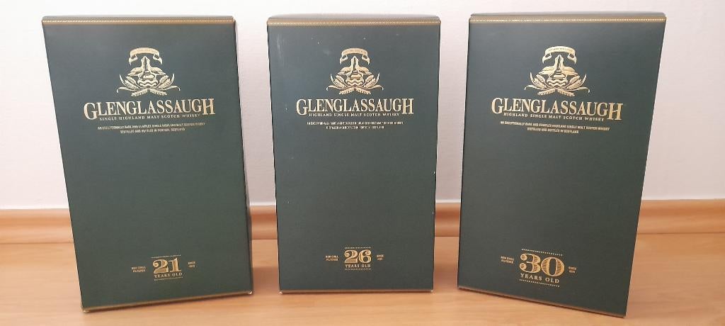 Glenglassaugh Whisky 21y - 26y - 30y., Overige gebieden, Overige typen, Nieuw, Ophalen of Verzenden