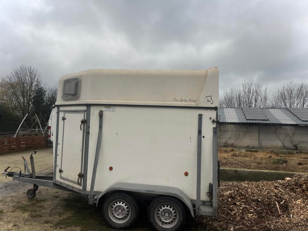 2 paards trailer te huur, Enlèvement, Utilisé, Remorque 2 chevaux