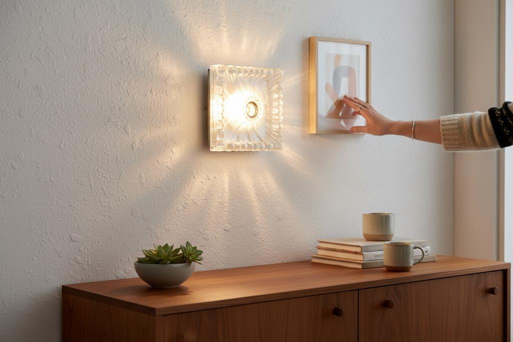 wandlamp 24 x 6 x 24 h, Ophalen