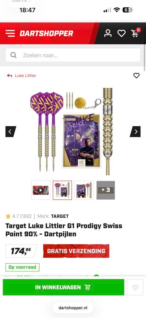 Darts + accessoires , luke littler , jonny clayton , harrows, Sport en Fitness, Darts, Ophalen of Verzenden, Zo goed als nieuw