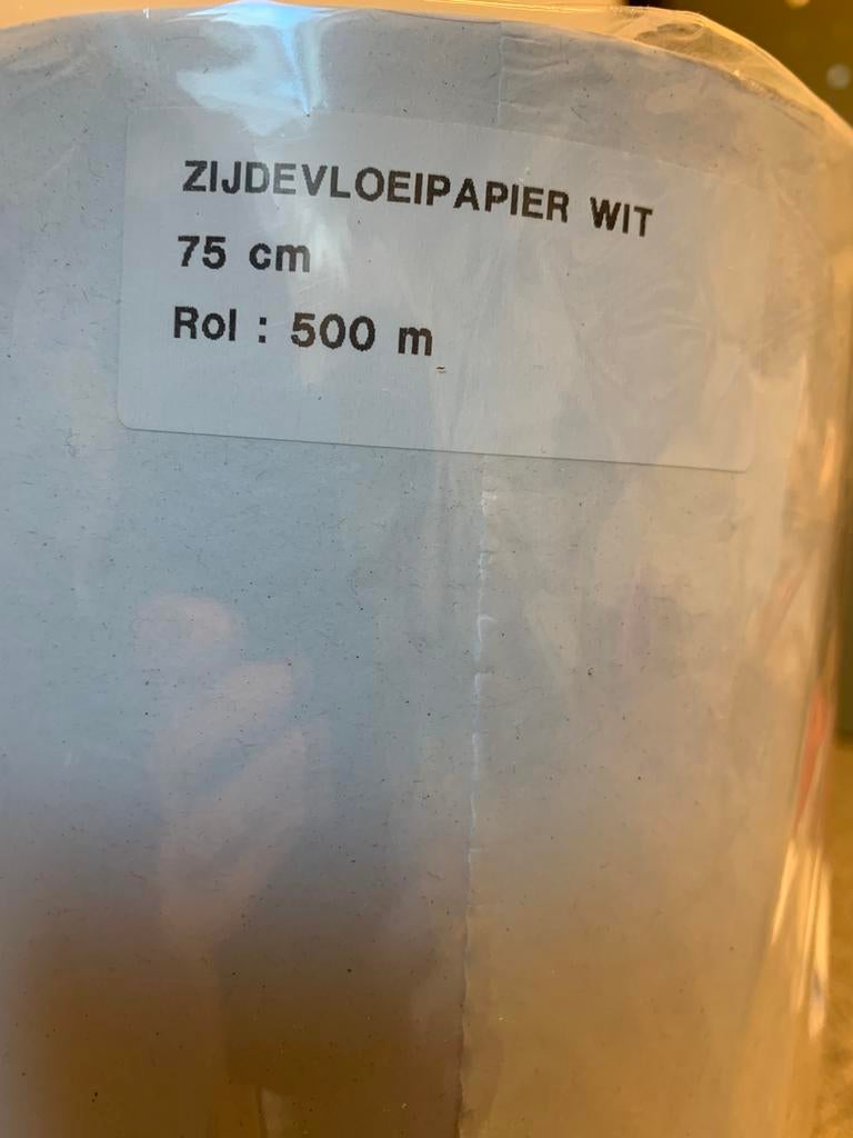 Rol zijdevloeipapier wit 75 cm- 500 m, Ophalen, Nieuw, Overige typen