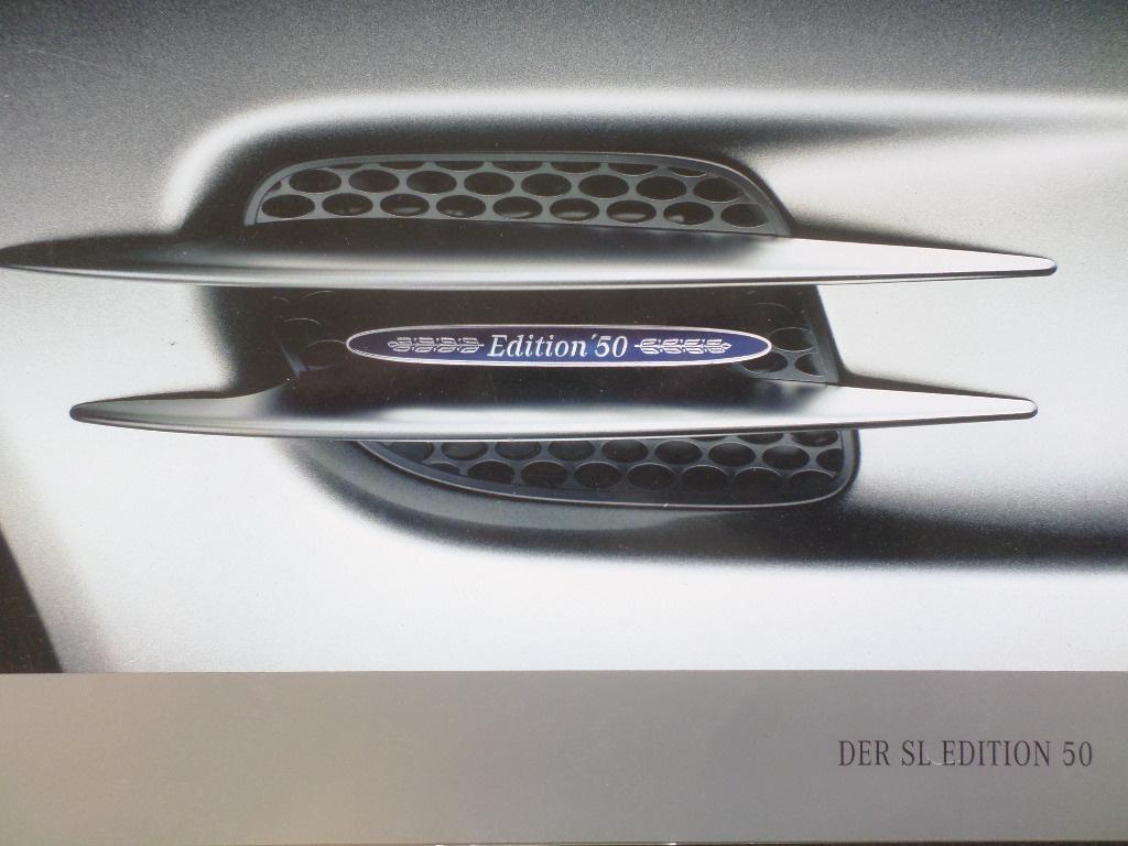 Brochure de l'édition Mercedes SL 50 - ALLEMAND, Enlèvement ou Envoi, Mercedes