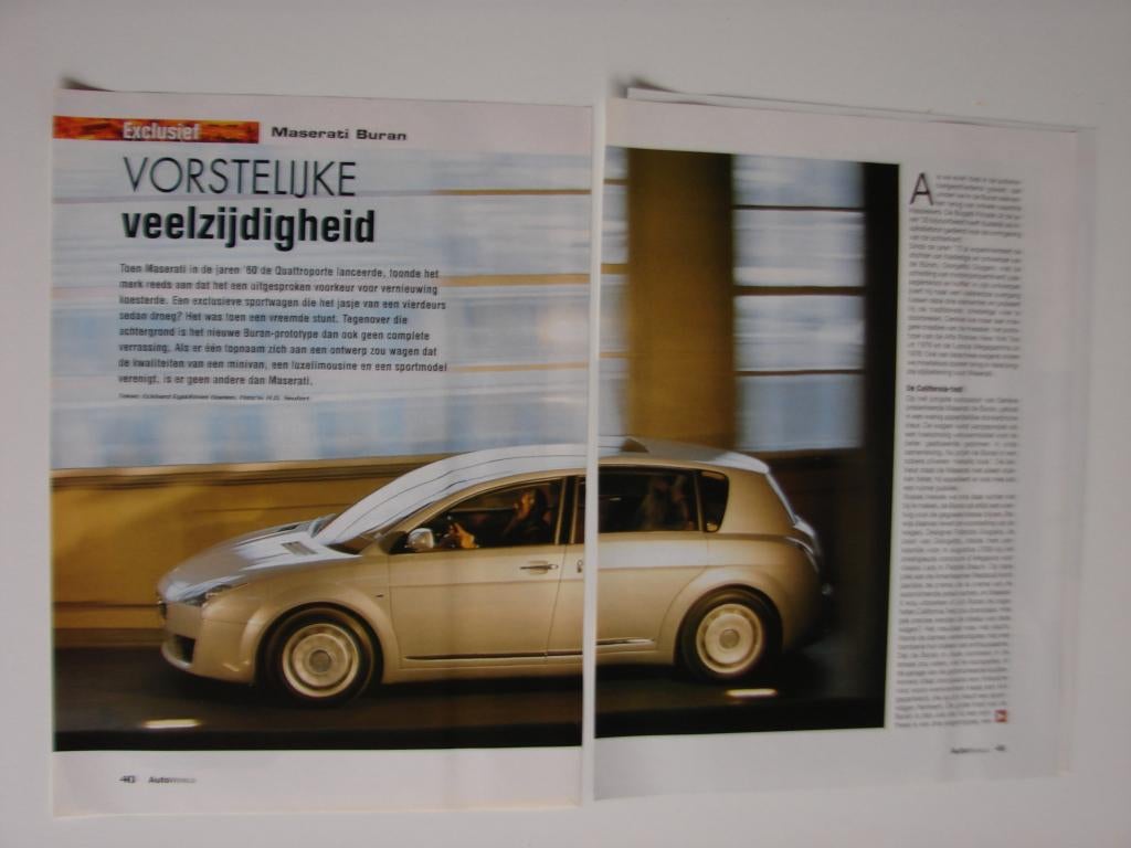 Artikel Maserati Buran, Boeken, Ophalen of Verzenden, Zo goed als nieuw, Overige merken