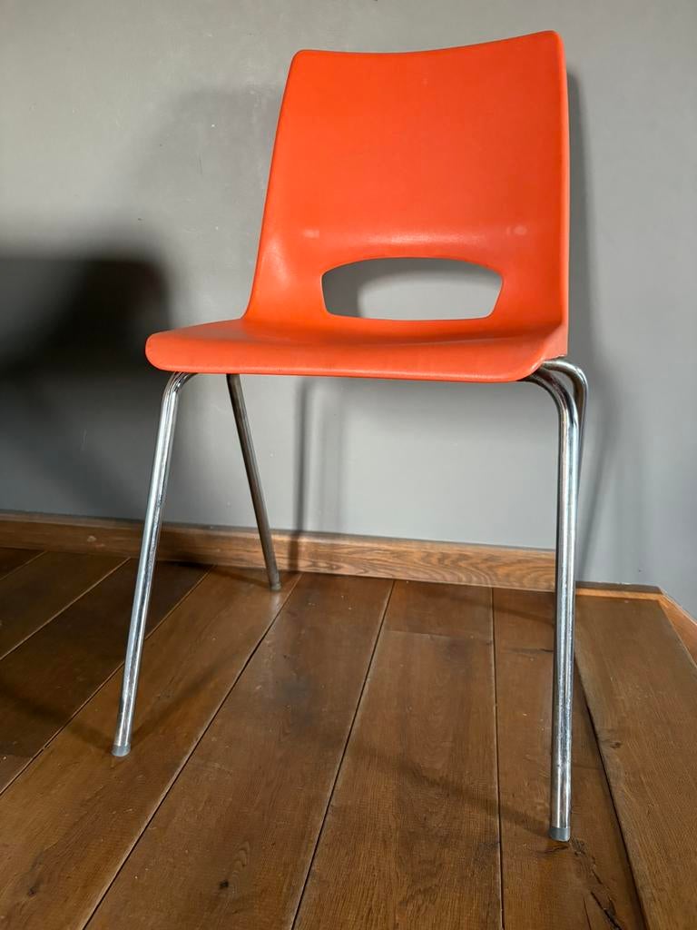 2 oranje vintage kuipstoelen AP Potter voor Ahrend De Cirkel, Ophalen, Gebruikt, Twee, Overige kleuren
