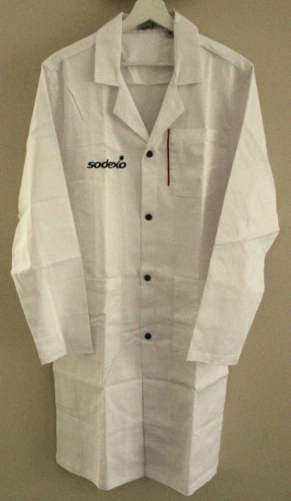 Veste de travail blanche Sodexo taille M - NEUVE, Jardin & Terrasse, Vêtements de travail, Neuf, Femmes, Hommes, Manteau, Enlèvement ou Envoi