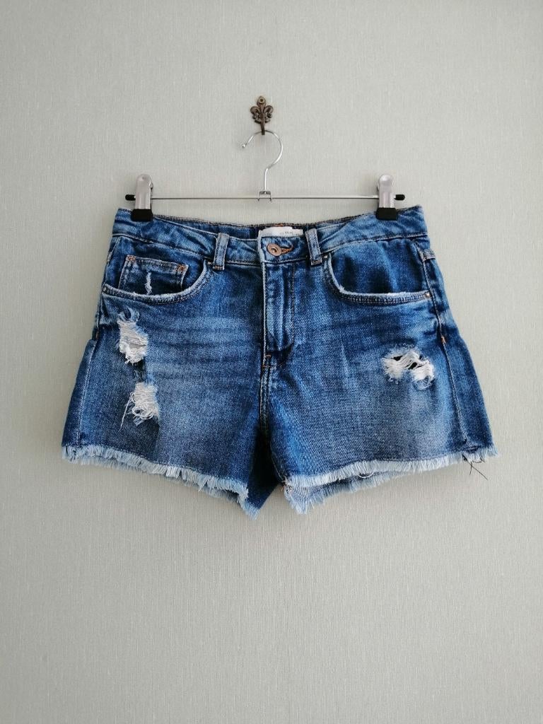 mooie jeansshort Zara maat 11/12 jaar, Kinderen en Baby's, Broek, Gebruikt, Zara, Verzenden