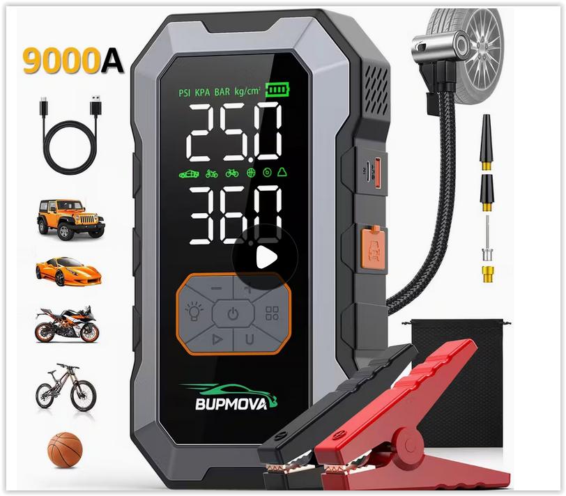 Démarreur de voiture 9000A avec compresseur d'air, Auto-onderdelen, Motor en Toebehoren, Overige automerken, Universele onderdelen