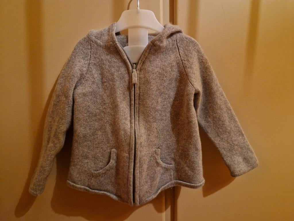 Wollen kinderjasje of vestje, maat 74/80, Kinderen en Baby's, Ophalen, Jongetje of Meisje, Jasje