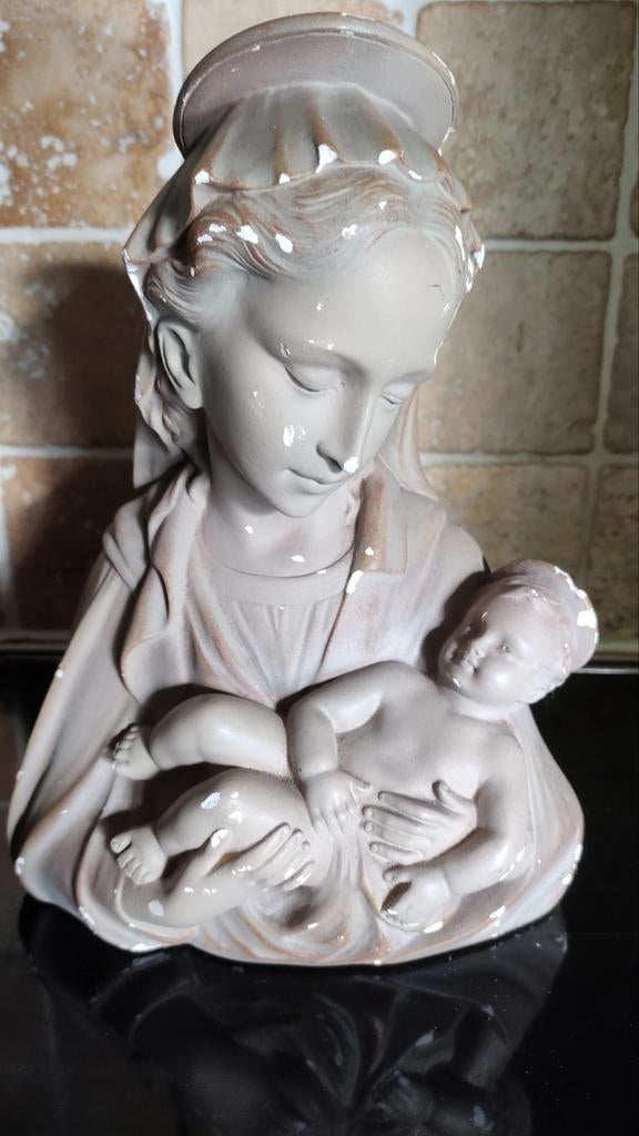 Brocante buste moeder en kind. 20 ste eeuw., Antiquités & Art, Enlèvement