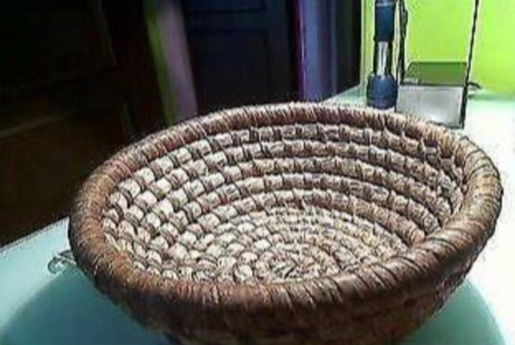 Très ancien panier en ronce de fabrication artisanale, Enlèvement ou Envoi