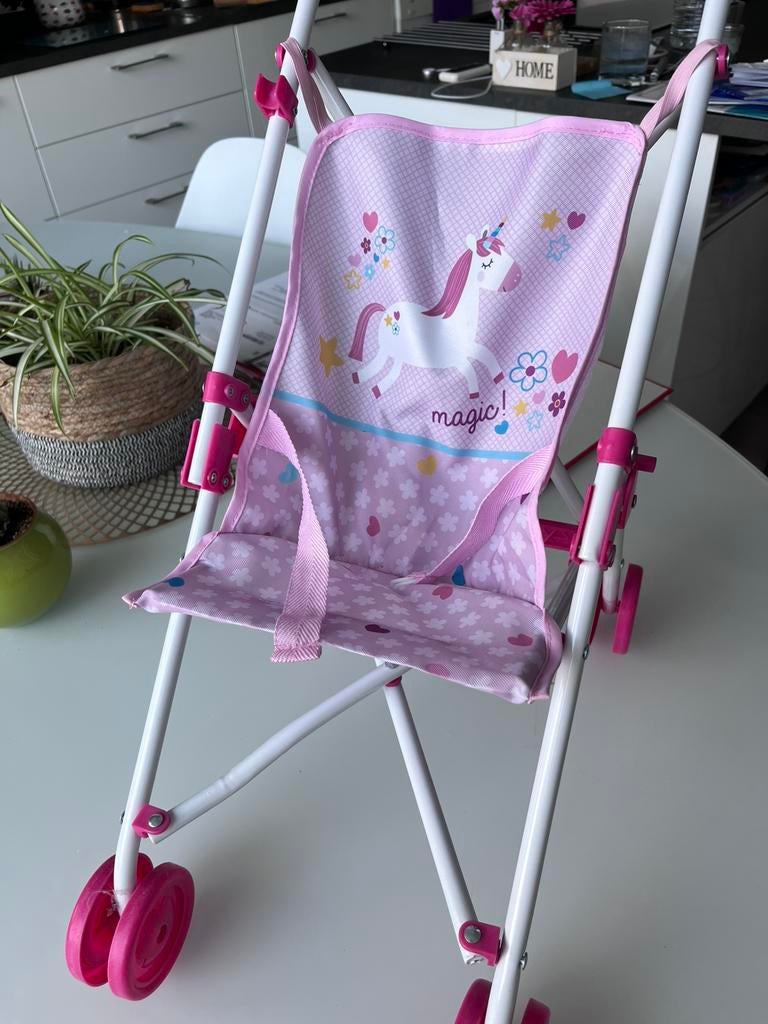 Poussette pour poupée - thème licorne - très, Enlèvement, Comme neuf