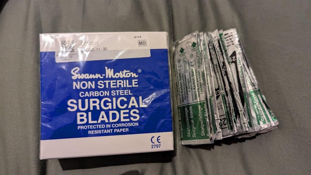 Lames de scalpel pour dissection, Enlèvement ou Envoi