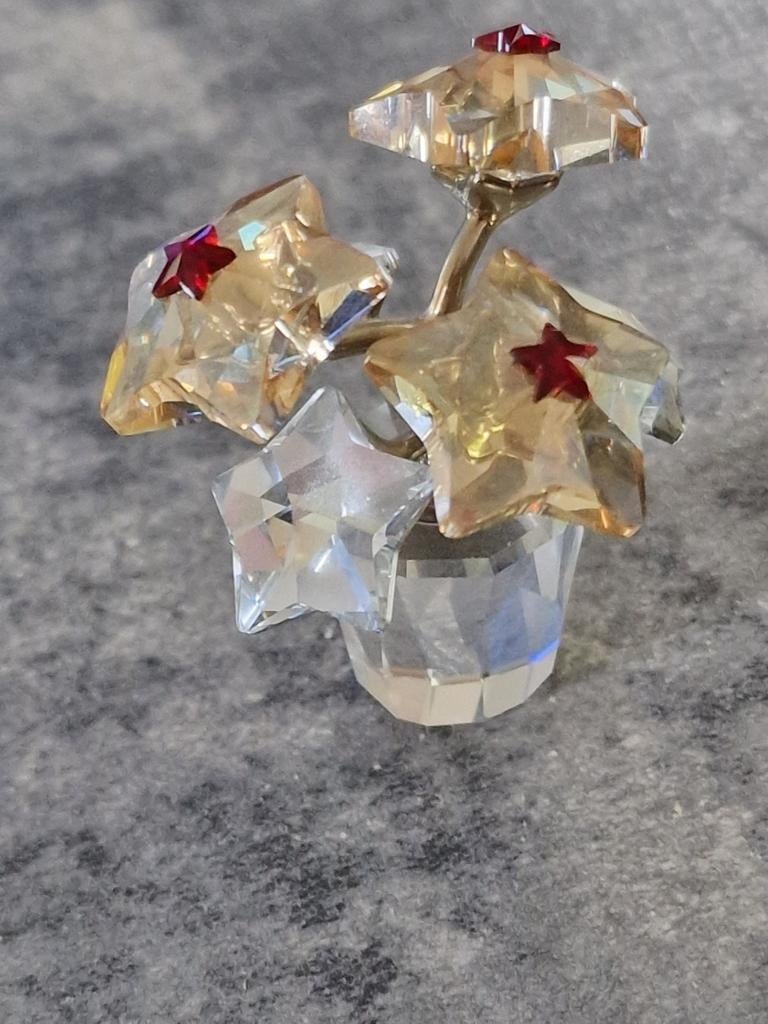 Figurine Swarovski collection - Pot de fleurs étoilées 4,5cm, Enlèvement, Comme neuf, Figurine