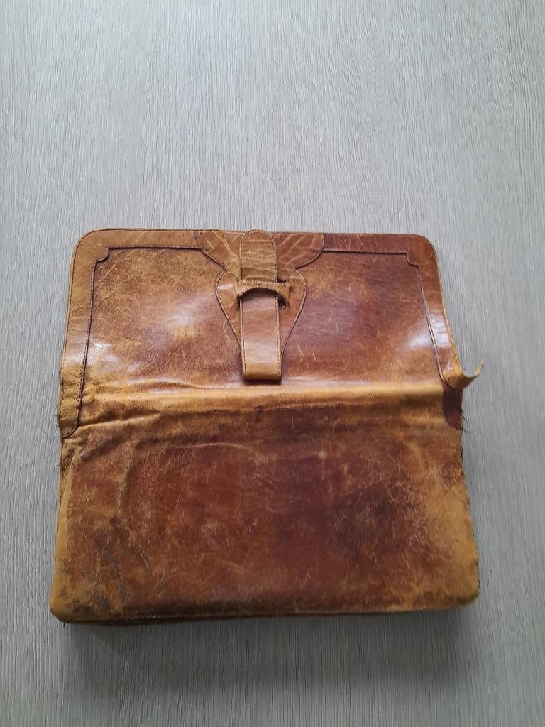 Leder envelop. 9000Gent., Handtassen en Accessoires, Portemonnees, Ophalen, Leder