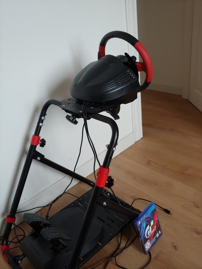 "PS4 Racestuur + pedalen + mount+Gran Turismo 7, Ophalen, Zo goed als nieuw, Stuur of Pedalen, PlayStation 4