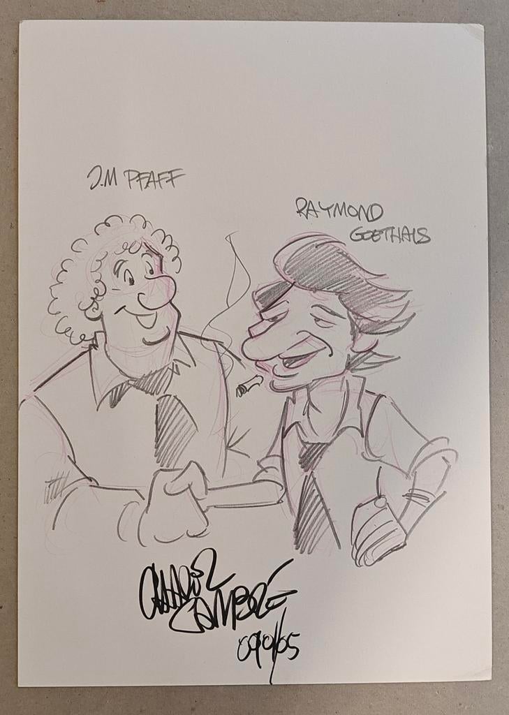 Originele tekening – Cambre Charel – J.M Pfaff en Raymond Go, Enlèvement ou Envoi, Neuf, Charel Cambré