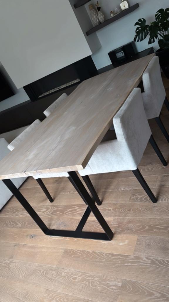 Eettafel, Huis en Inrichting, Tafels | Eettafels, Zo goed als nieuw, 100 tot 150 cm, 200 cm of meer, Vijf personen of meer, Rechthoekig