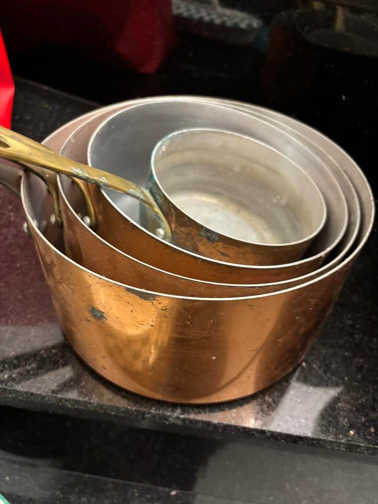 Koperen pannen, Enlèvement ou Envoi, Utilisé, Ensemble de casseroles