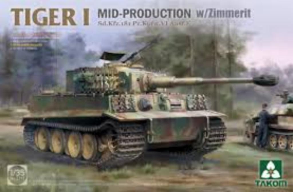 TAKOM 2198 TIGER I mid-prod. w/zimmerit Sd.Kfz.181 éch. 1/35, Overige merken, Tank, 1:32 tot 1:50, Nieuw