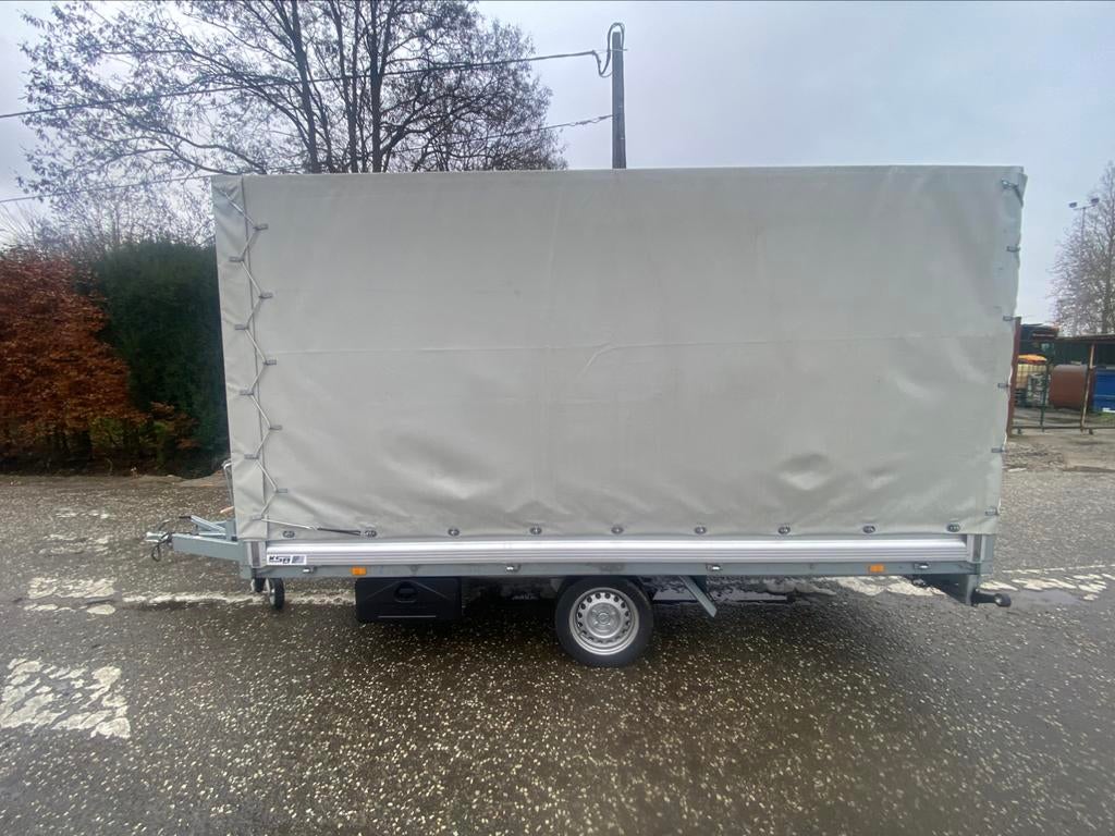 Unsunn plateauwagen met huif 366x175x180cm, Ophalen, Zo goed als nieuw