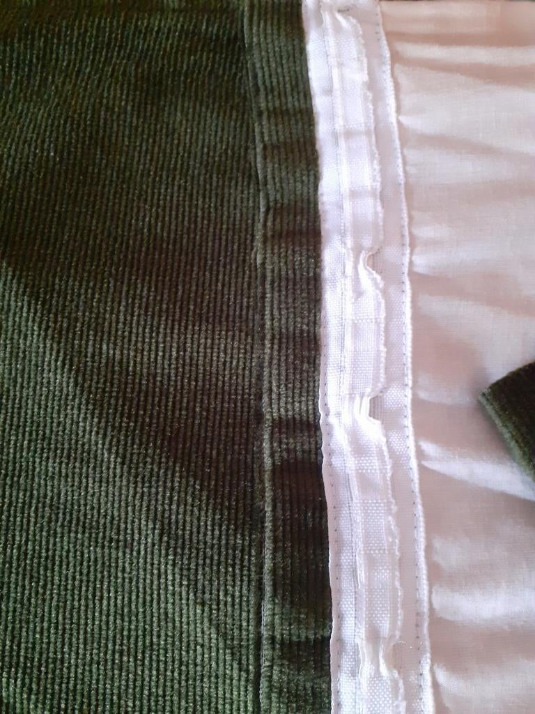 rideaux en velours vert foncé., Maison & Meubles, Enlèvement ou Envoi, Comme neuf