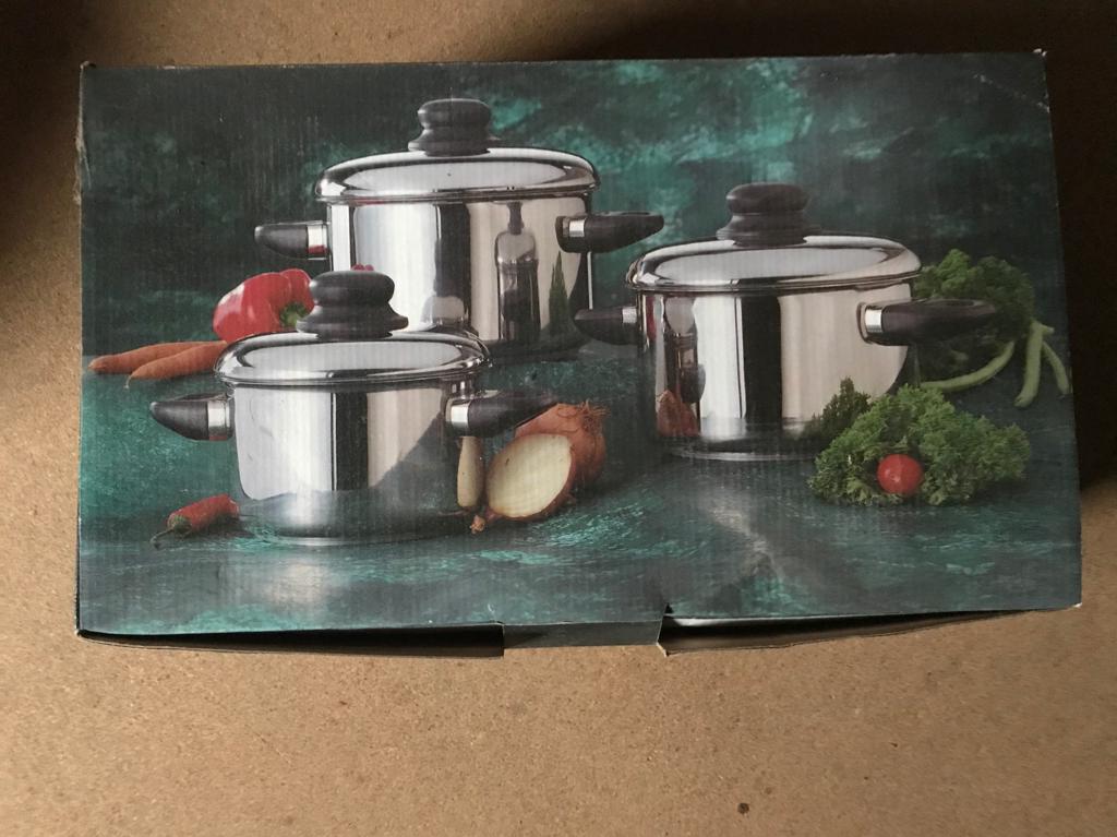 NIEUWE set inox kookpotten, Ophalen of Verzenden, Nieuw, Inox