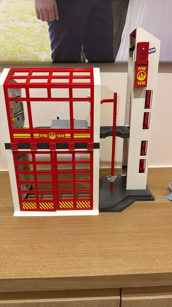 Playmobil City Brandweerkazerne met sirene, Kinderen en Baby's, Speelgoed | Playmobil, Ophalen, Zo goed als nieuw
