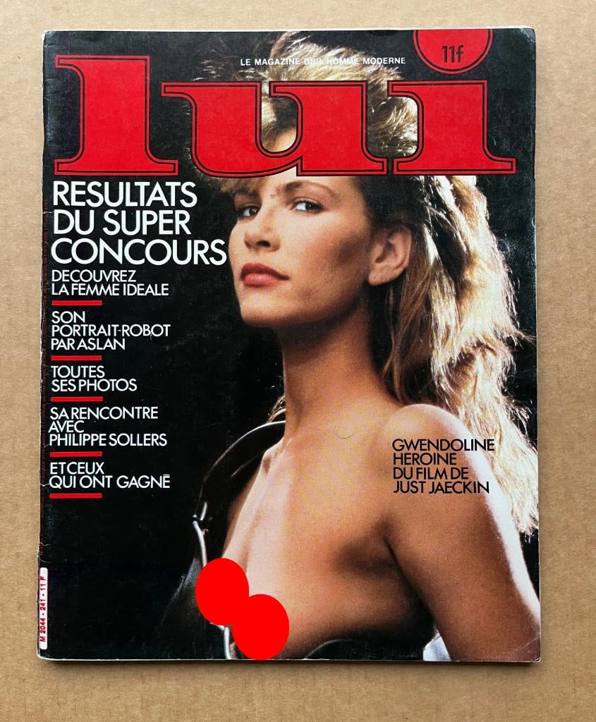 Magazine vintage LUI - No241 - 1984 - Double page ASLAN, Envoi