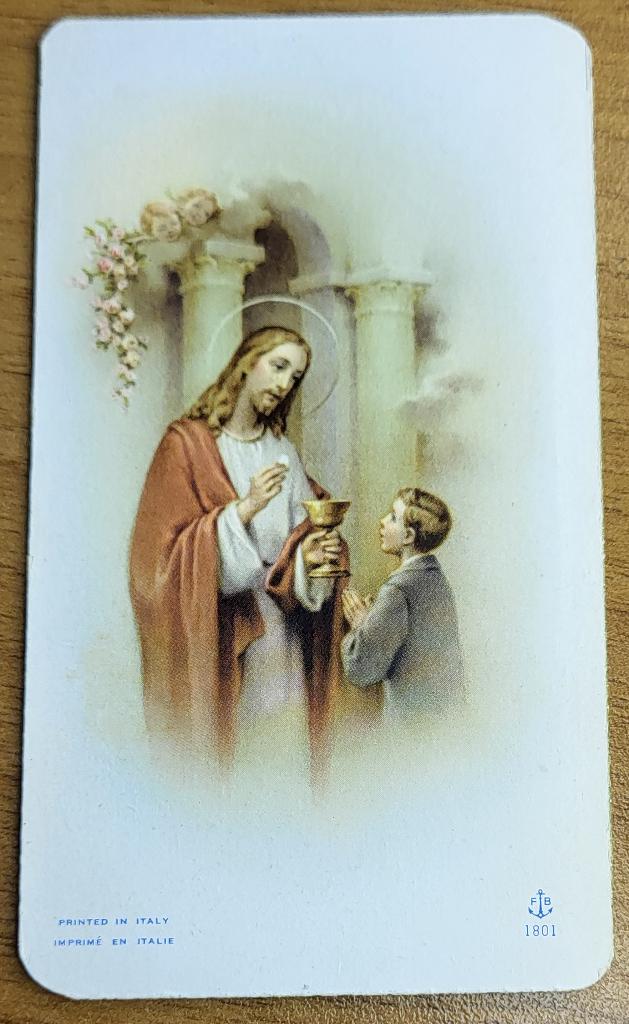 FB 1801 FRATELLI BONELLA - Le Communiant José VAN-BELLE 1955, Verzamelen, Bidprentjes en Rouwkaarten, Ophalen of Verzenden, Bidprentje