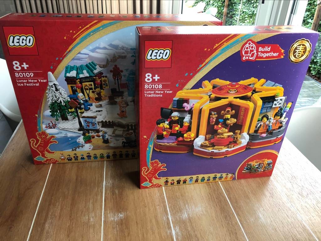 Lego Chinees Nieuwjaar 80108 + 80109 MISB, Ophalen of Verzenden, Nieuw, Complete set, Lego