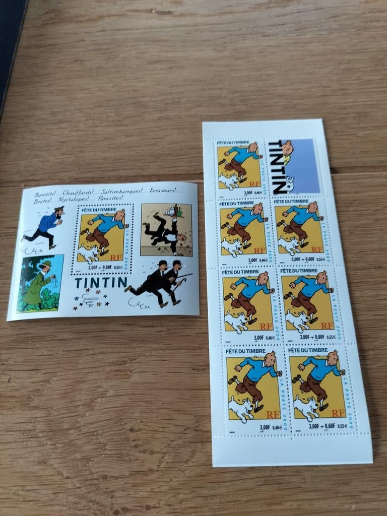 Thema Kuifje-Tintin boekje en blokje postfris, Ophalen of Verzenden