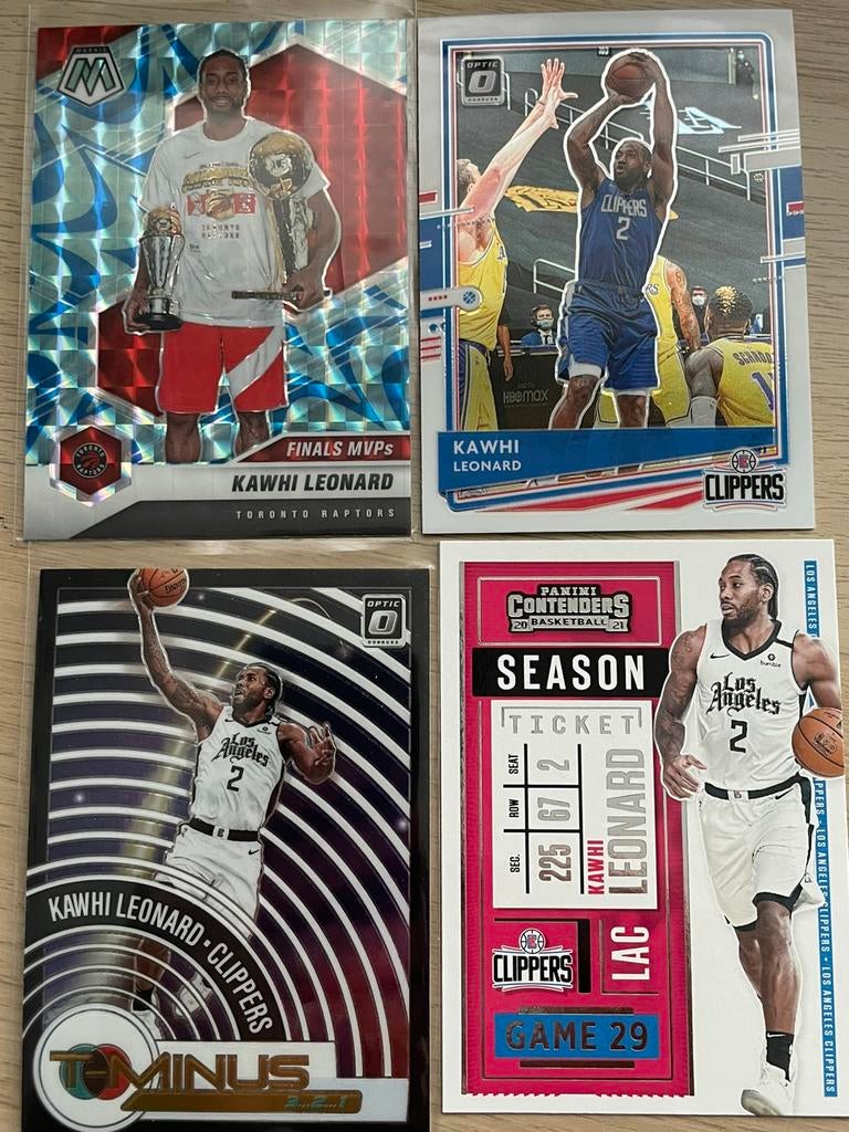 4 Kawhi Leonard kaarten, Ophalen of Verzenden, Nieuw, Meerdere plaatjes