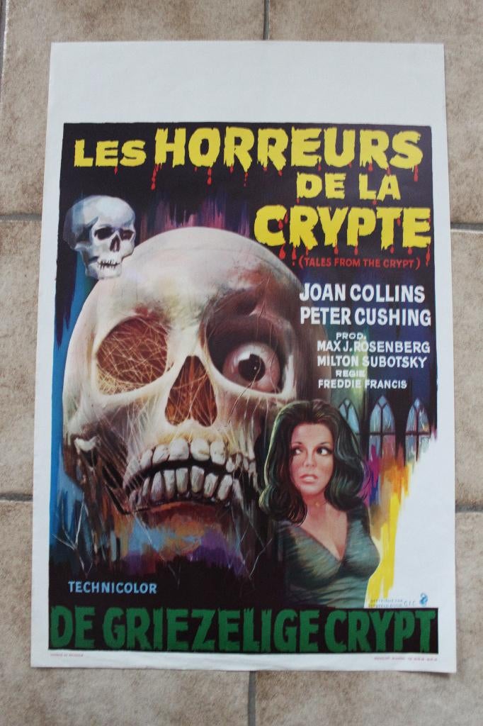 filmaffiche Tales From The Crypt Peter Cushing filmposter, Rechthoekig Staand, Ophalen of Verzenden, Zo goed als nieuw, A1 t/m A3