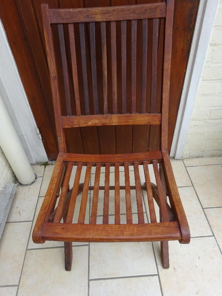 tuinstoel teak, Tuin en Terras, Ophalen, Gebruikt, Hout, Inklapbaar