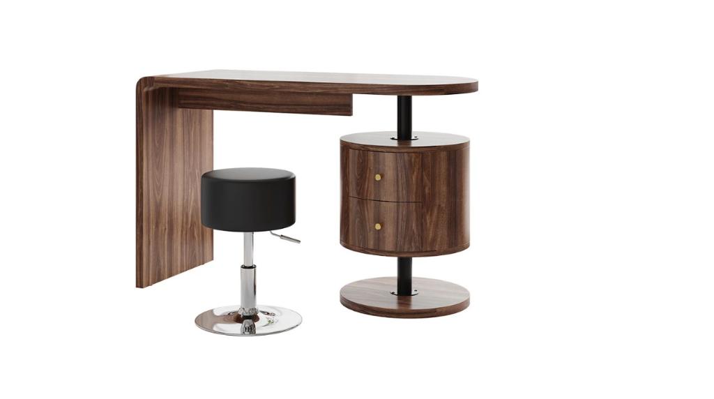 Tafel / bureau, Huis en Inrichting, Tafels | Bijzettafels, Ophalen, Eiken rustiek moderne tafel, Zo goed als nieuw, 75 cm of meer